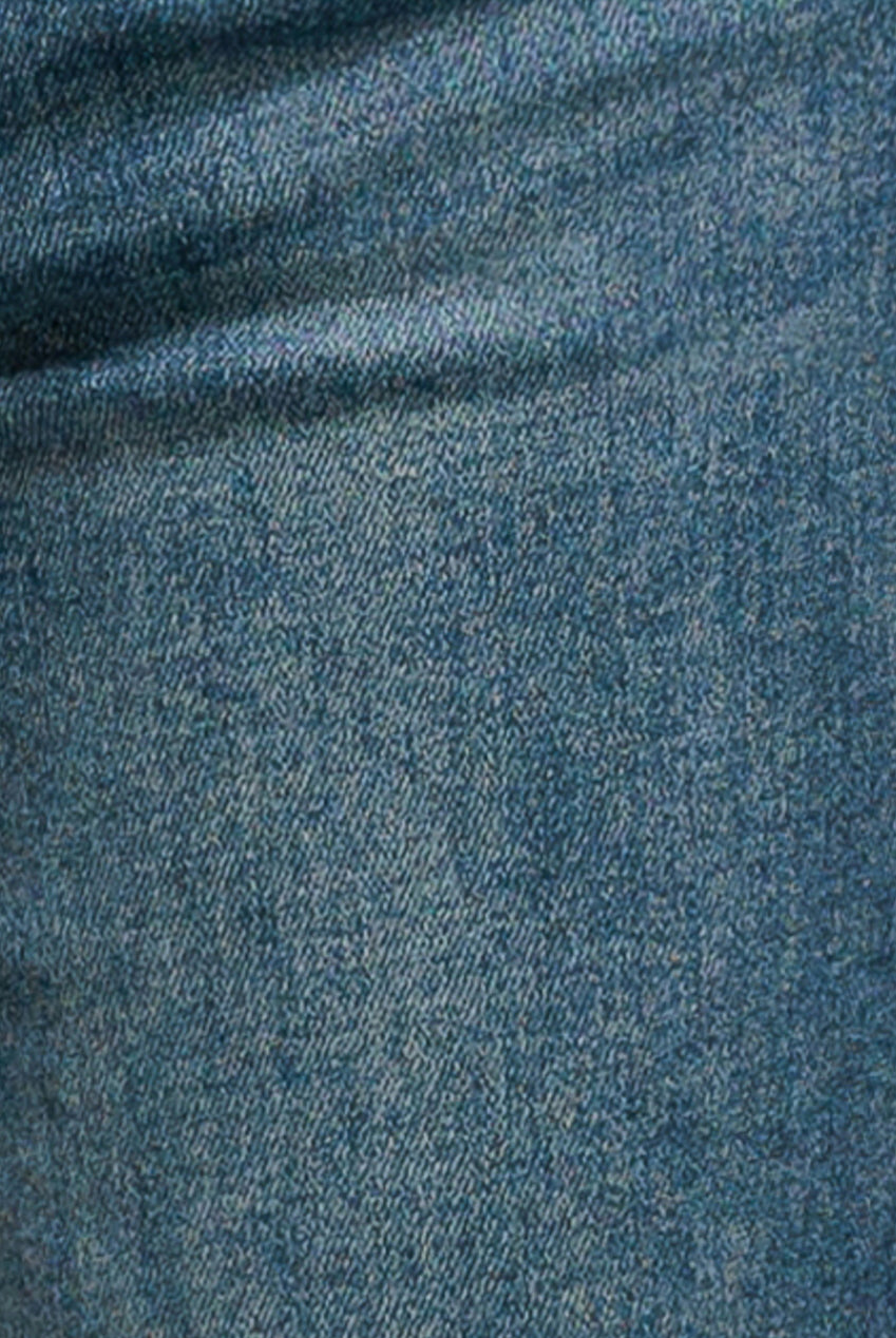 Mid Wash Straight Leg Denim Jeans - Blue TR393