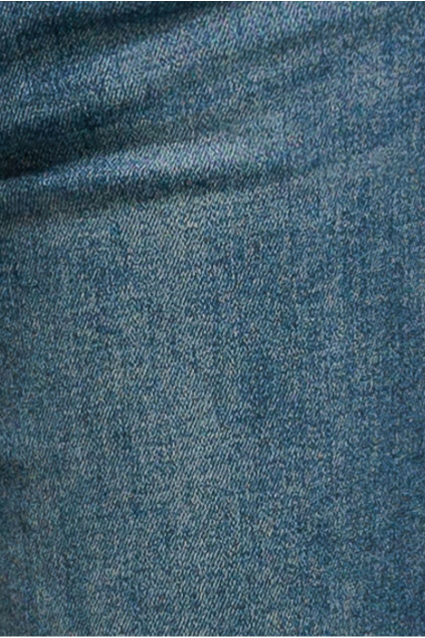 Mid Wash Straight Leg Denim Jeans - Blue TR393