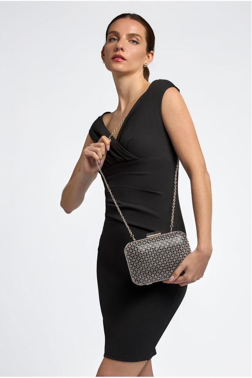 Black Diamante Clutch Bag ALTL861