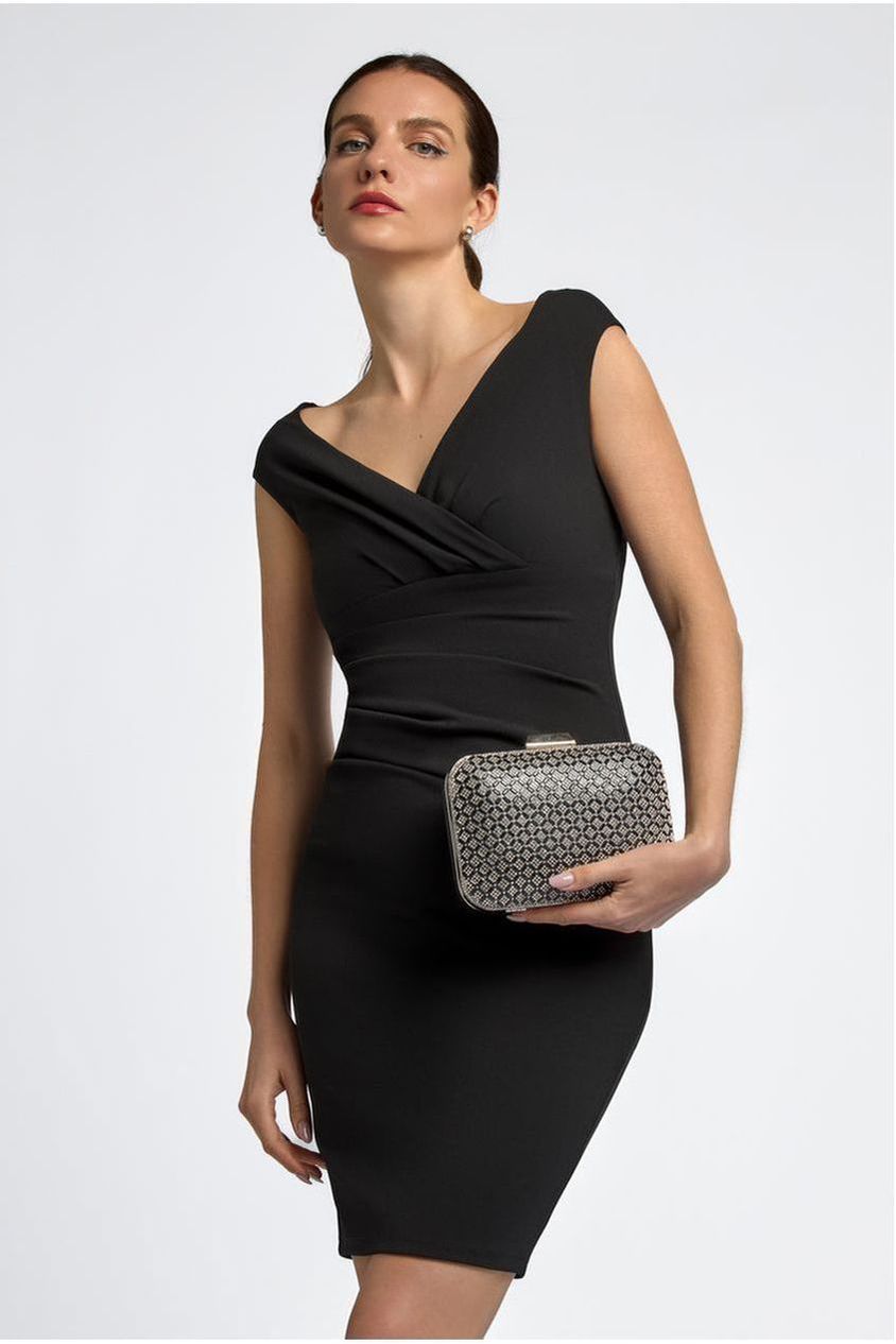 Black Diamante Clutch Bag ALTL861