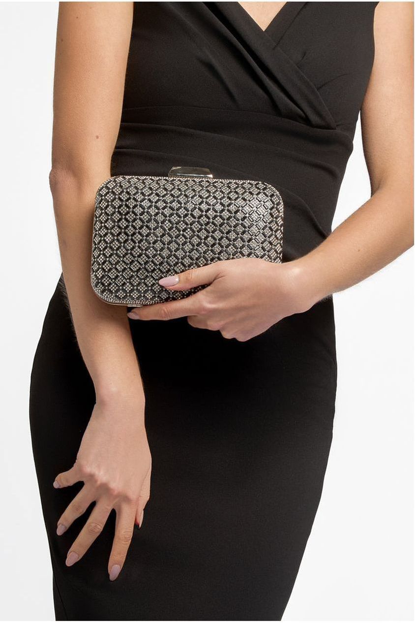 Black Diamante Clutch Bag ALTL861