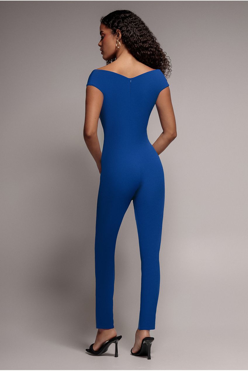 Bardot Scuba Jumpsuit - Royal Blue TR113B