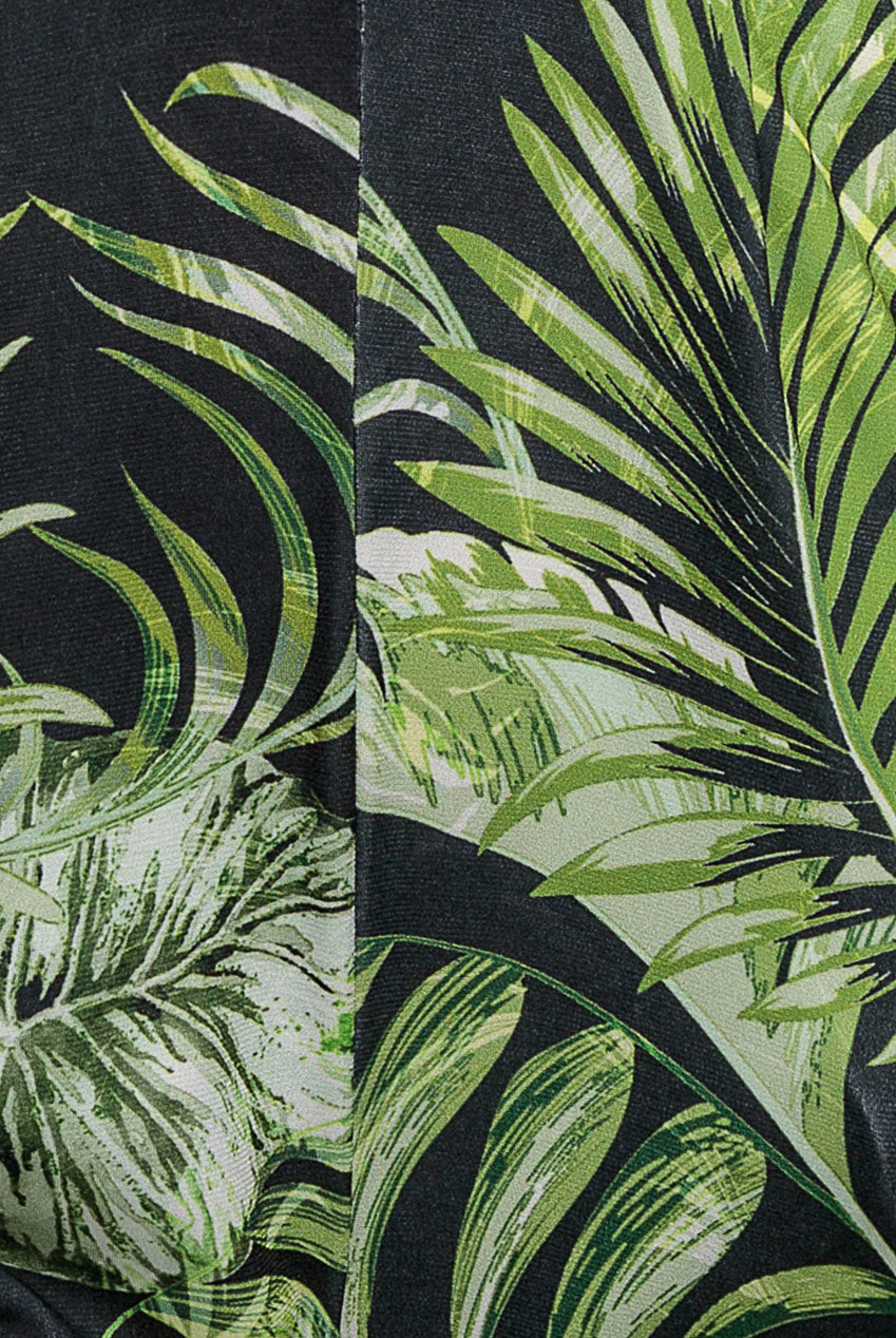 Tropical Print Jumpsuit - Green TR356