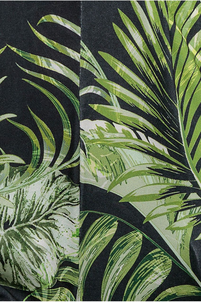 Tropical Print Jumpsuit - Green TR356