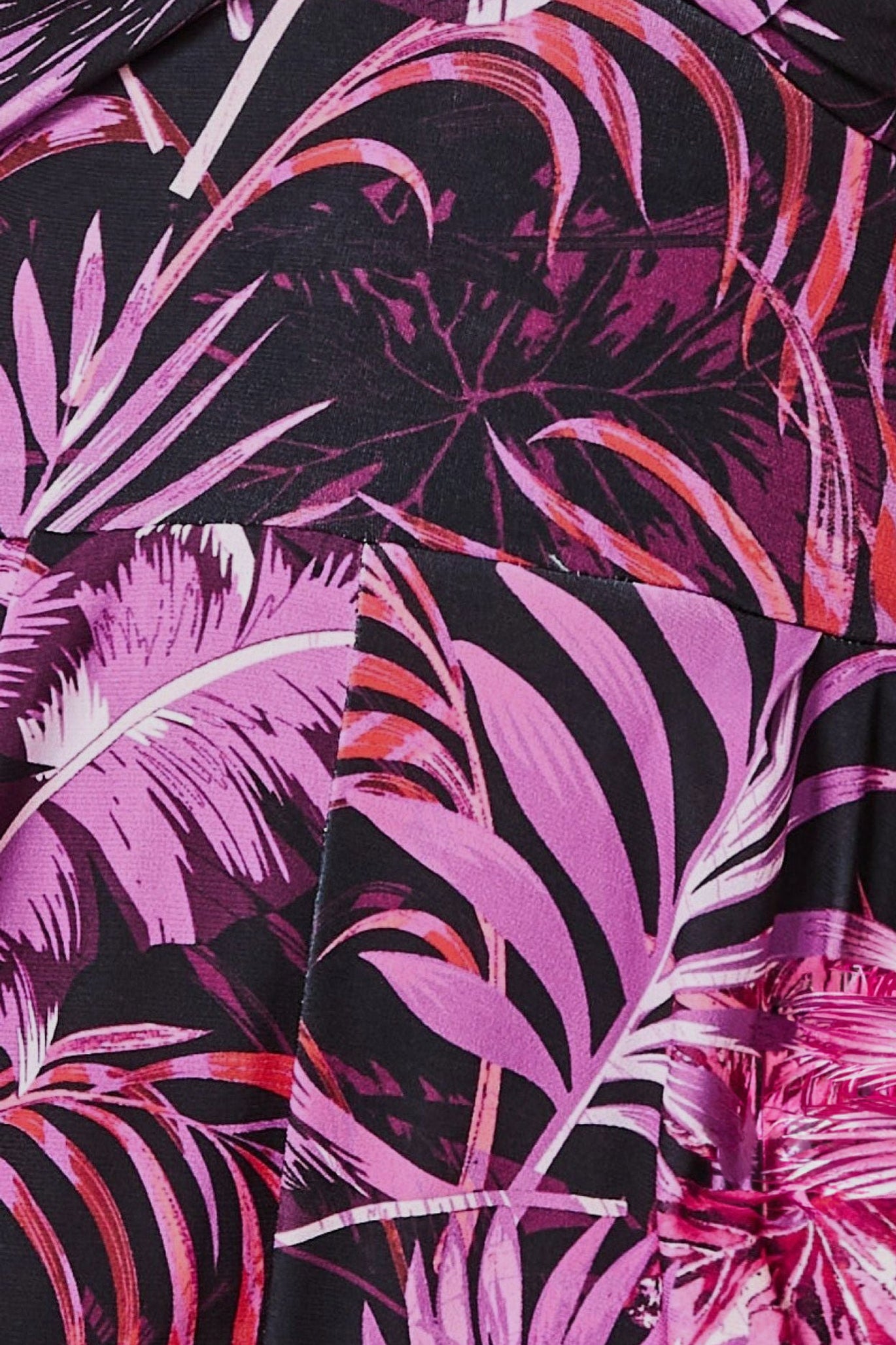 Tropical Print Jumpsuit - Purple TR356