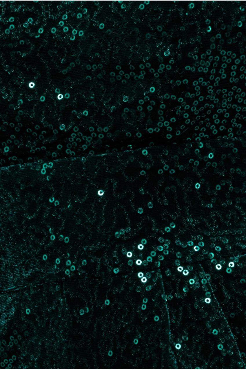 Sequin & Velvet Corset Jumpsuit - Emerald Green TR365