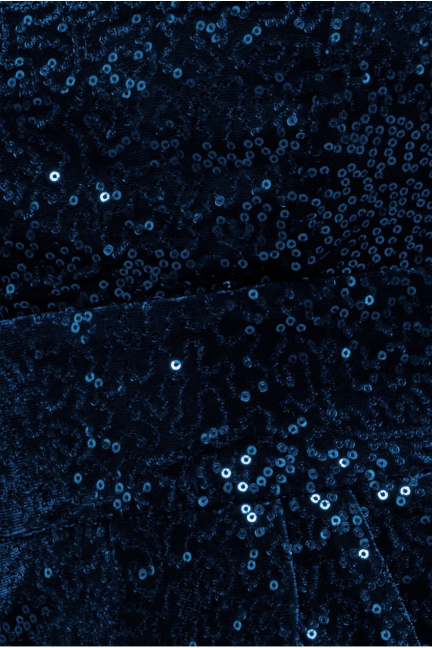 Sequin & Velvet Corset Jumpsuit - Blue TR365