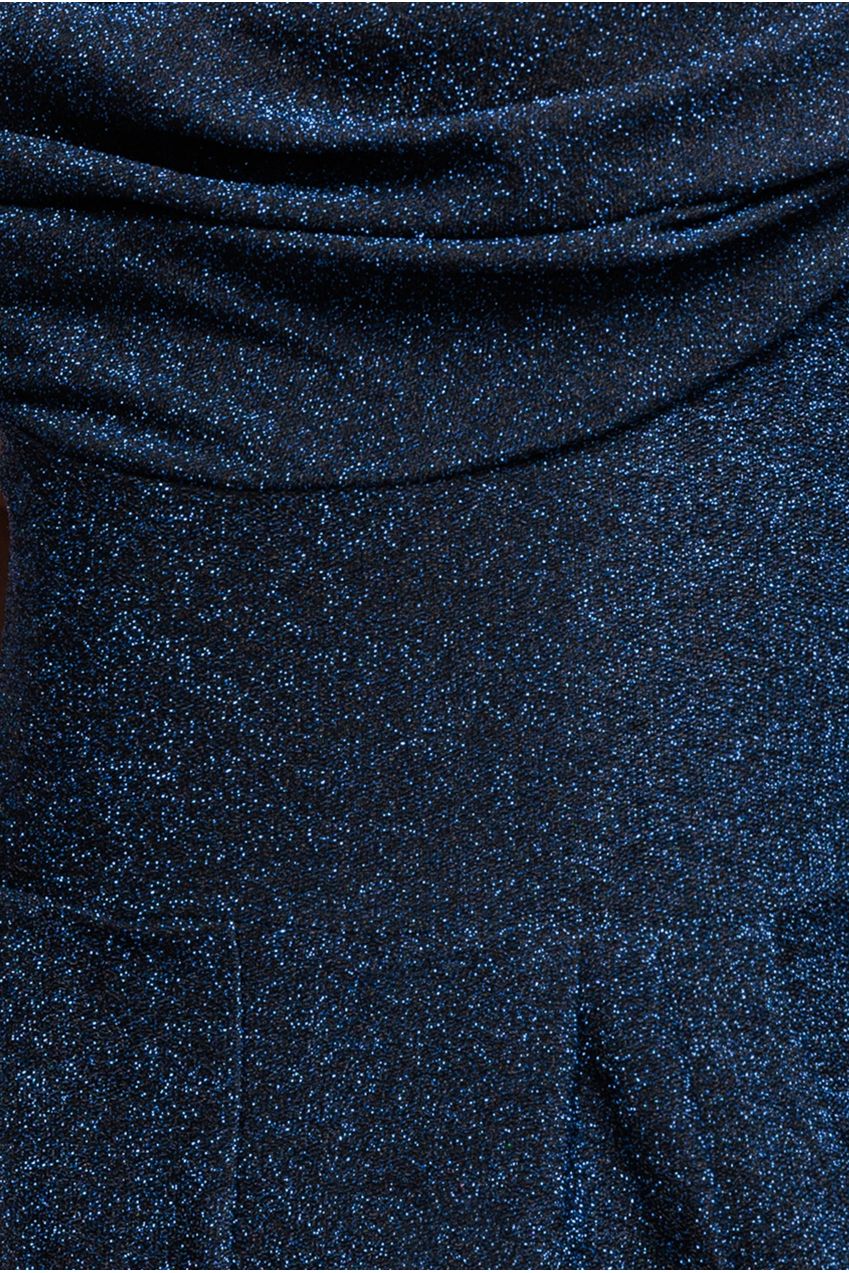 Lurex Cowl Neck Jumpsuit - Royalblue TR374