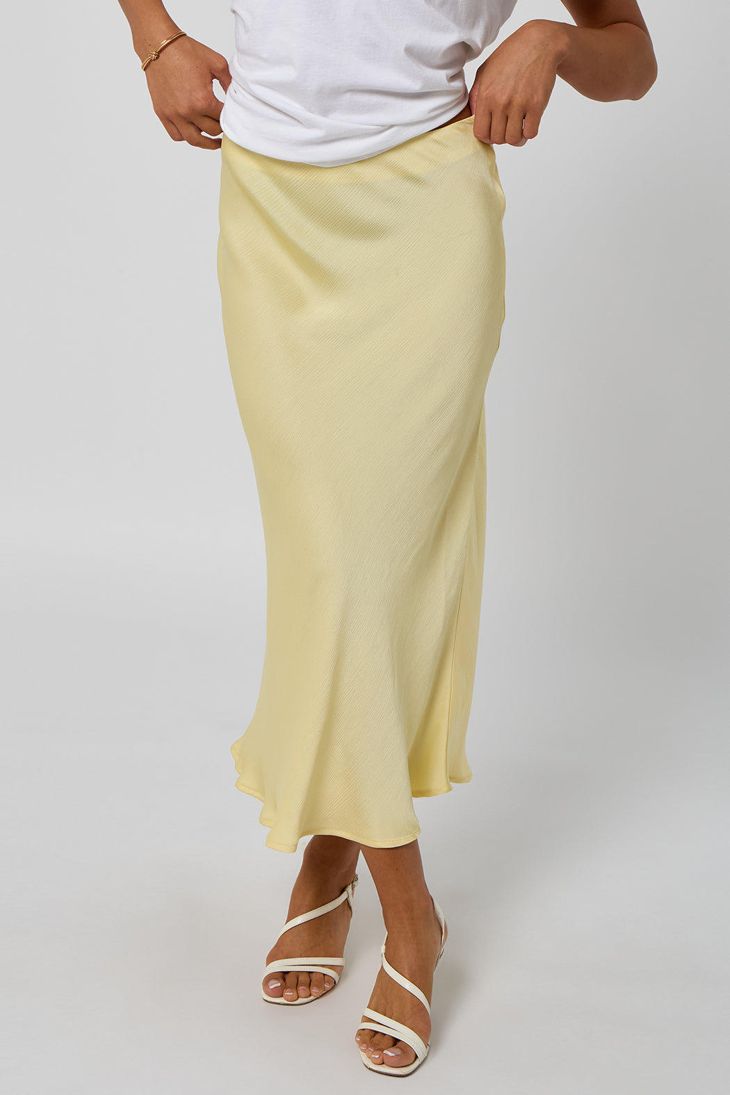 Lemon Midi Skirt With Texture 40SKT36930-c88