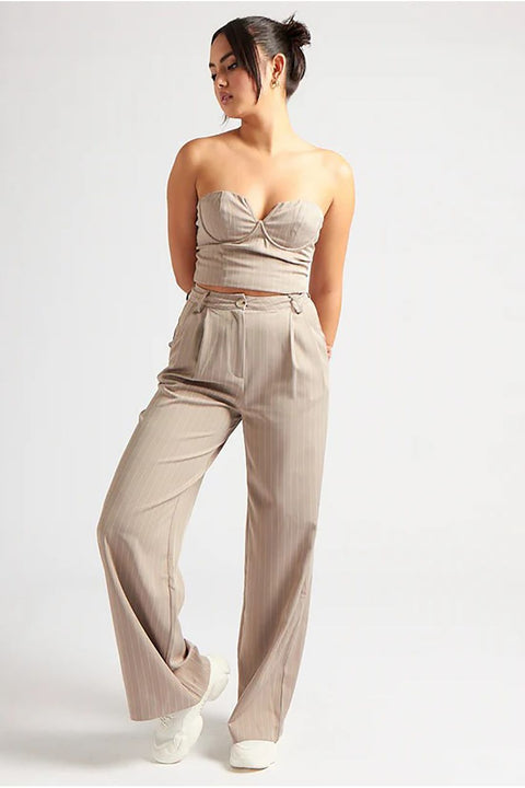 Stripe Tailored Corset Top by Urban Bliss