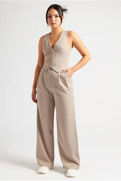 Stripe Wide Leg Trouser by Urban Bliss
