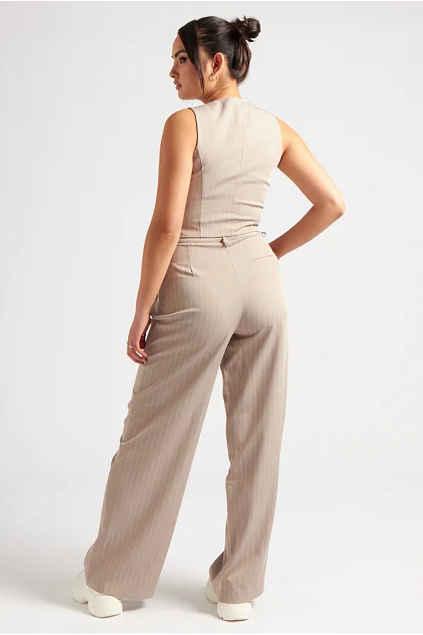 Stripe Wide Leg Trouser 40TRS31544-C21