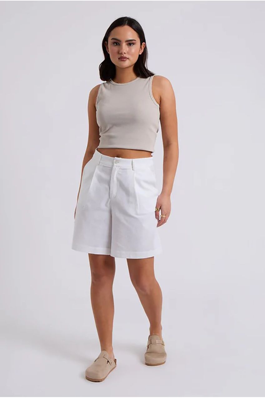 White Linen Blend Short 40TRS32889