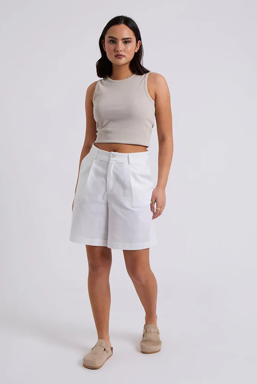 White Linen Blend Short 40TRS32889