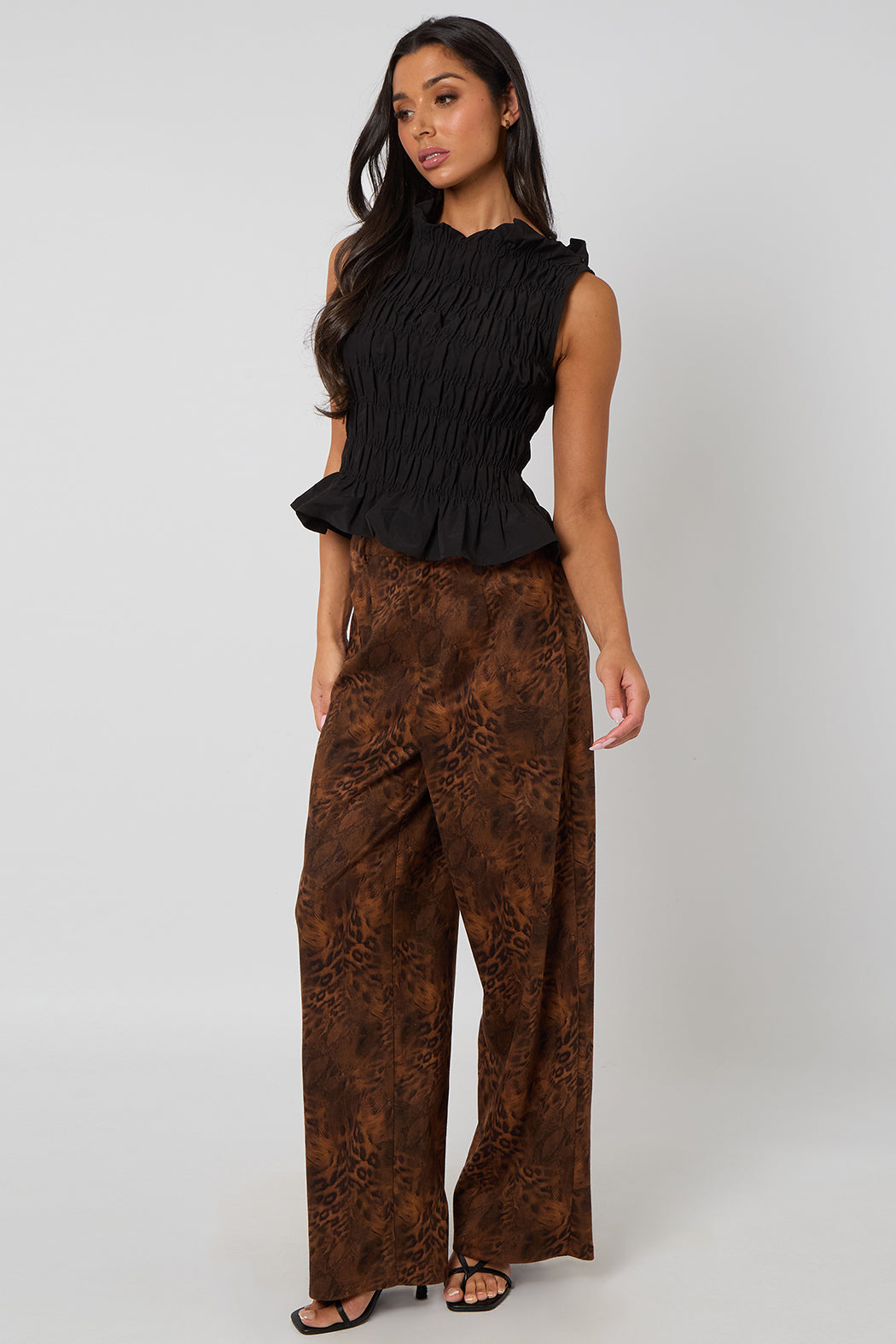 Animal Faux Suede Trousers 40TRS37168-c29
