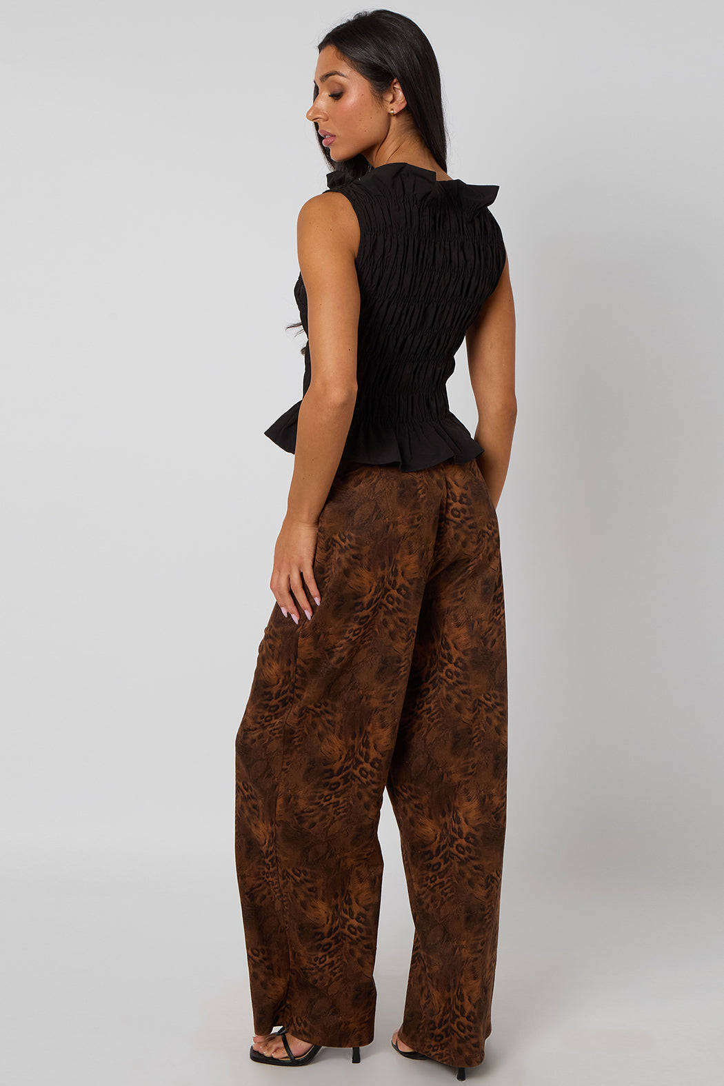 Animal Faux Suede Trousers 40TRS37168-c29