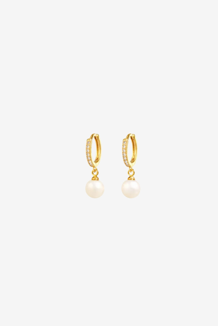 Shinju Gold Pearl Hoops US01-10109