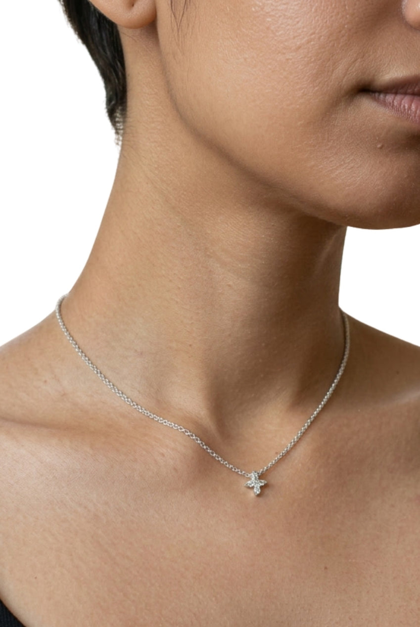 Kinmokusei Silver Floral Pendant Necklace US01-10222