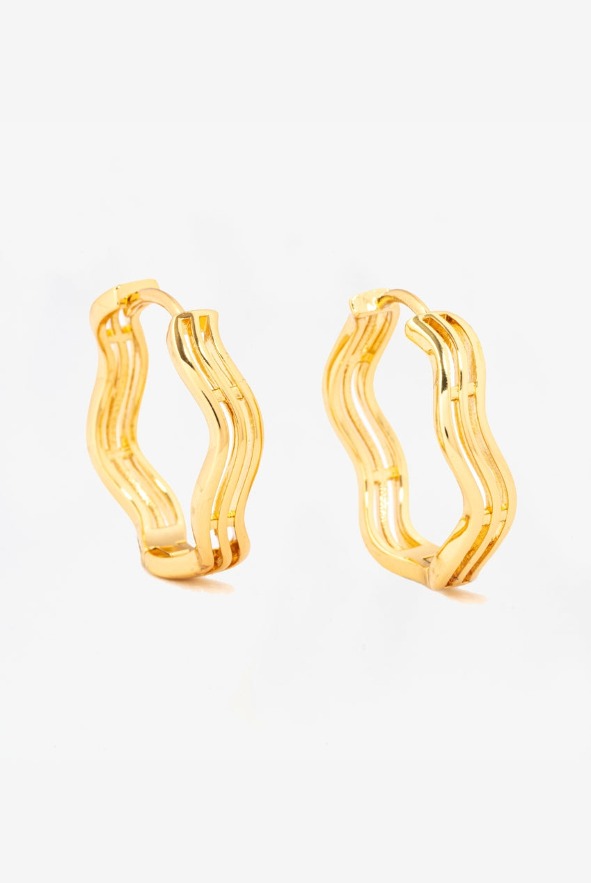 Nami Gold Wave Earrings US01-10680