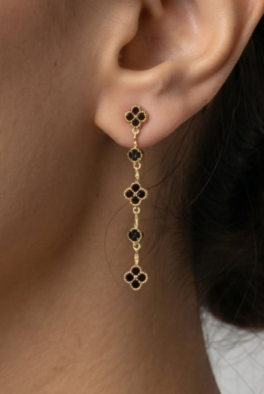 Kinmokusei Black Drop Earrings US01-11762