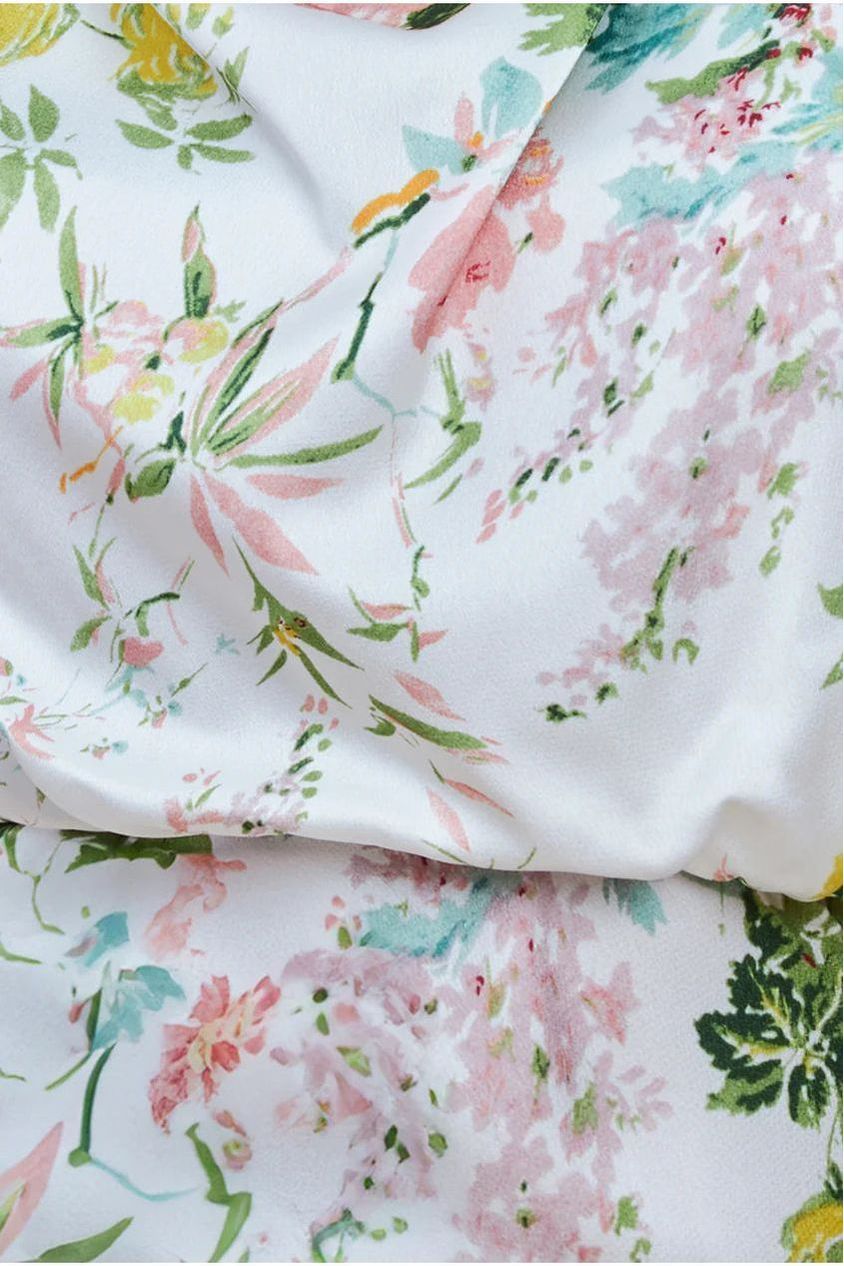 Ruched Asymmetric High Neck Satin Midi Dress UTSS23012