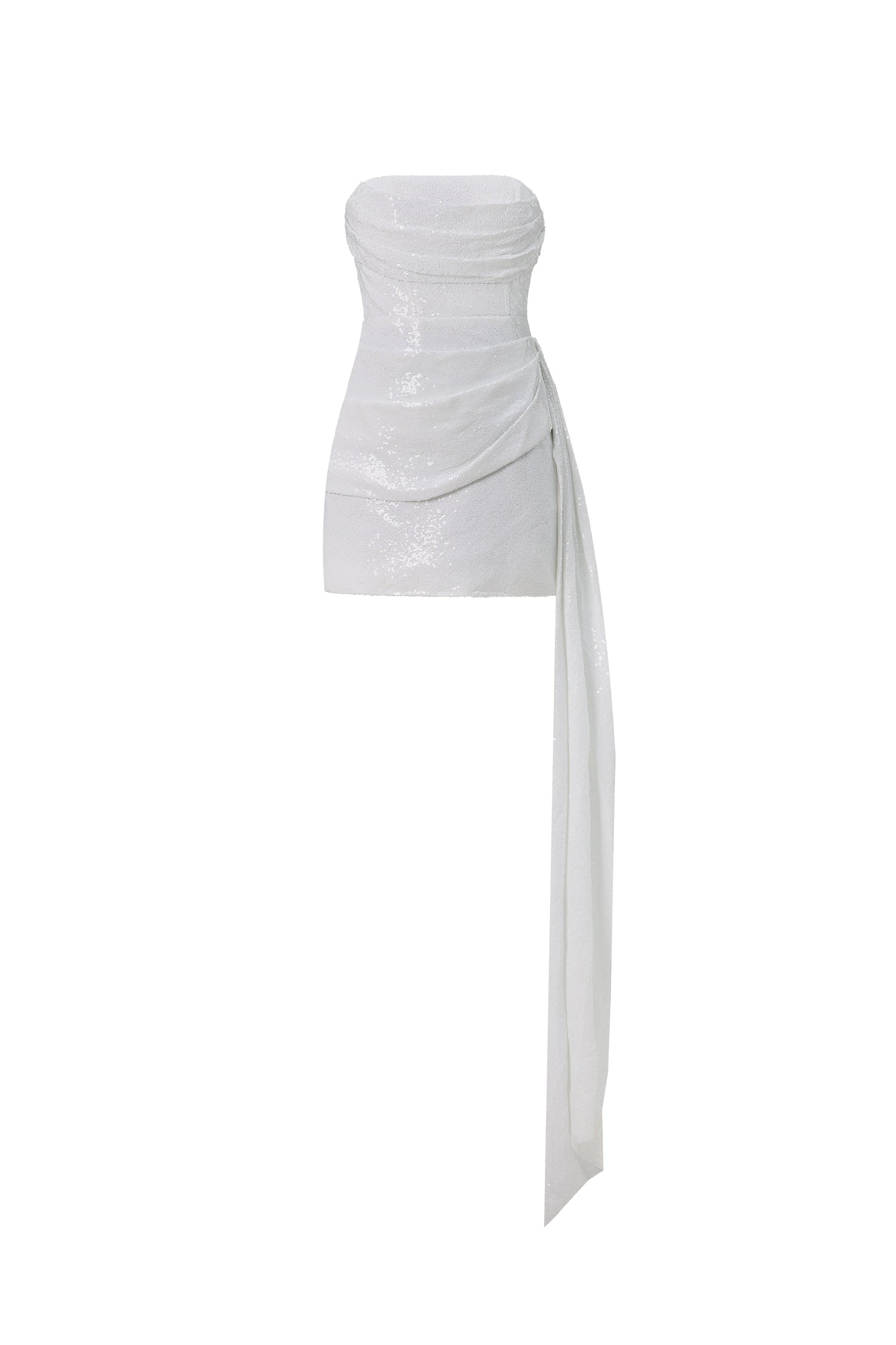 Vali Strapless Pleated Ribbon Mini Skirt W250804101