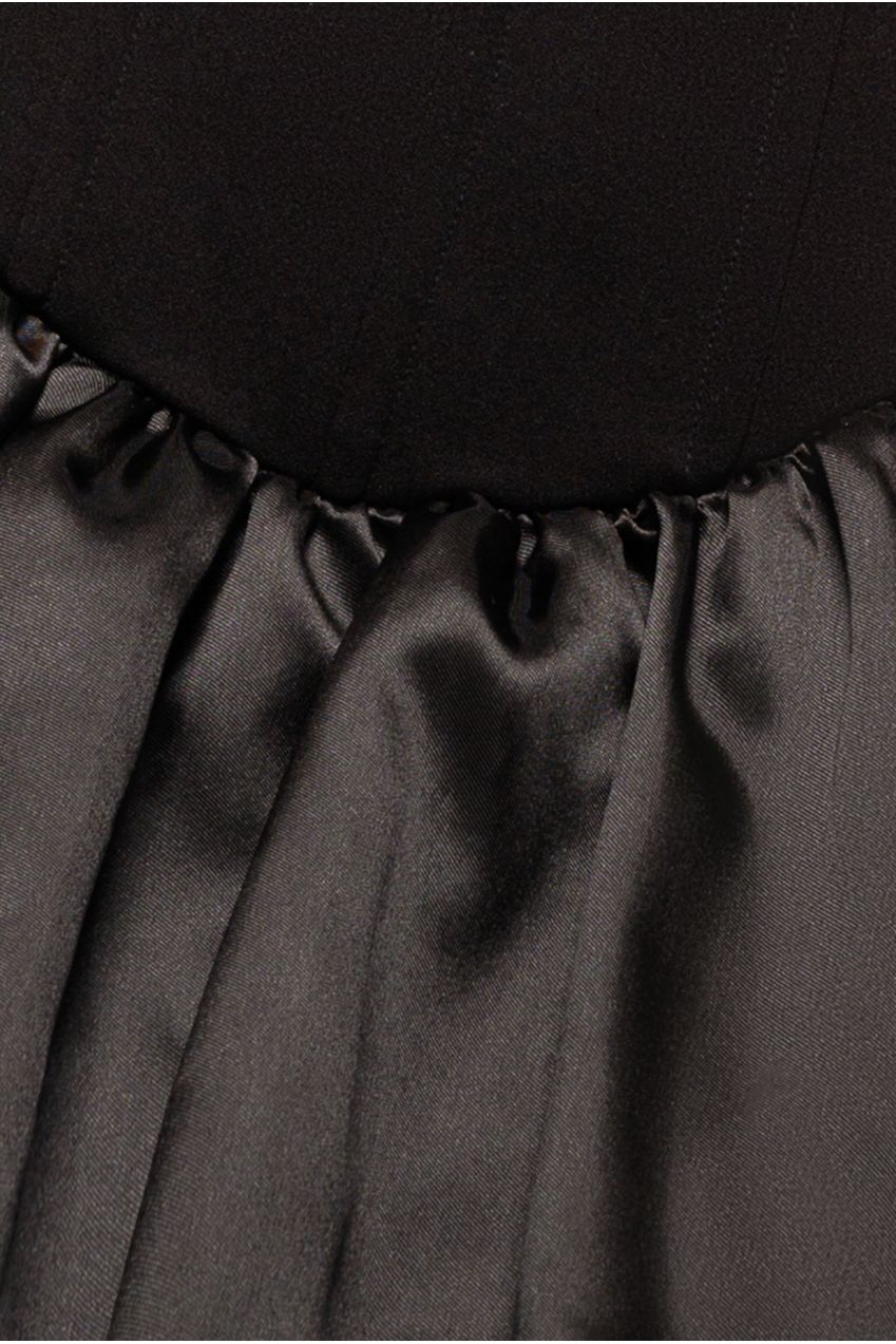 Corset Boobtube Babydoll Mini Dress - Black DR4771