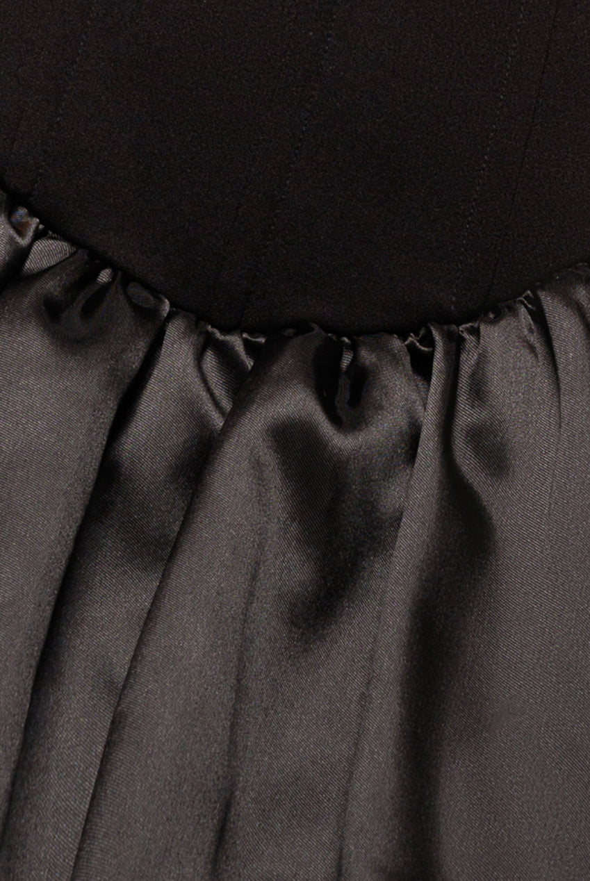 Corset Boobtube Babydoll Mini Dress - Black DR4771