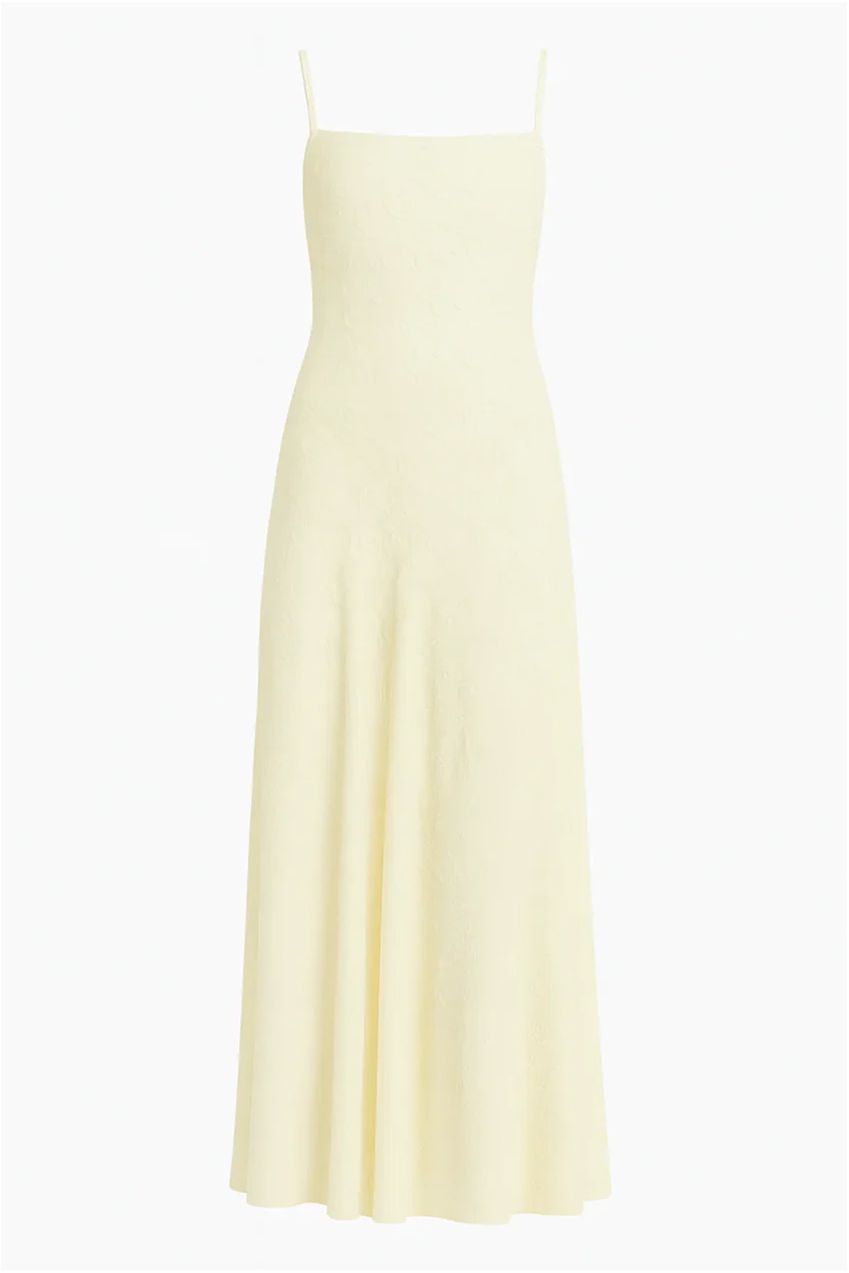 A-Line Jacquard Thin Adjustable Straps Maxi Dress AV-IMD2191