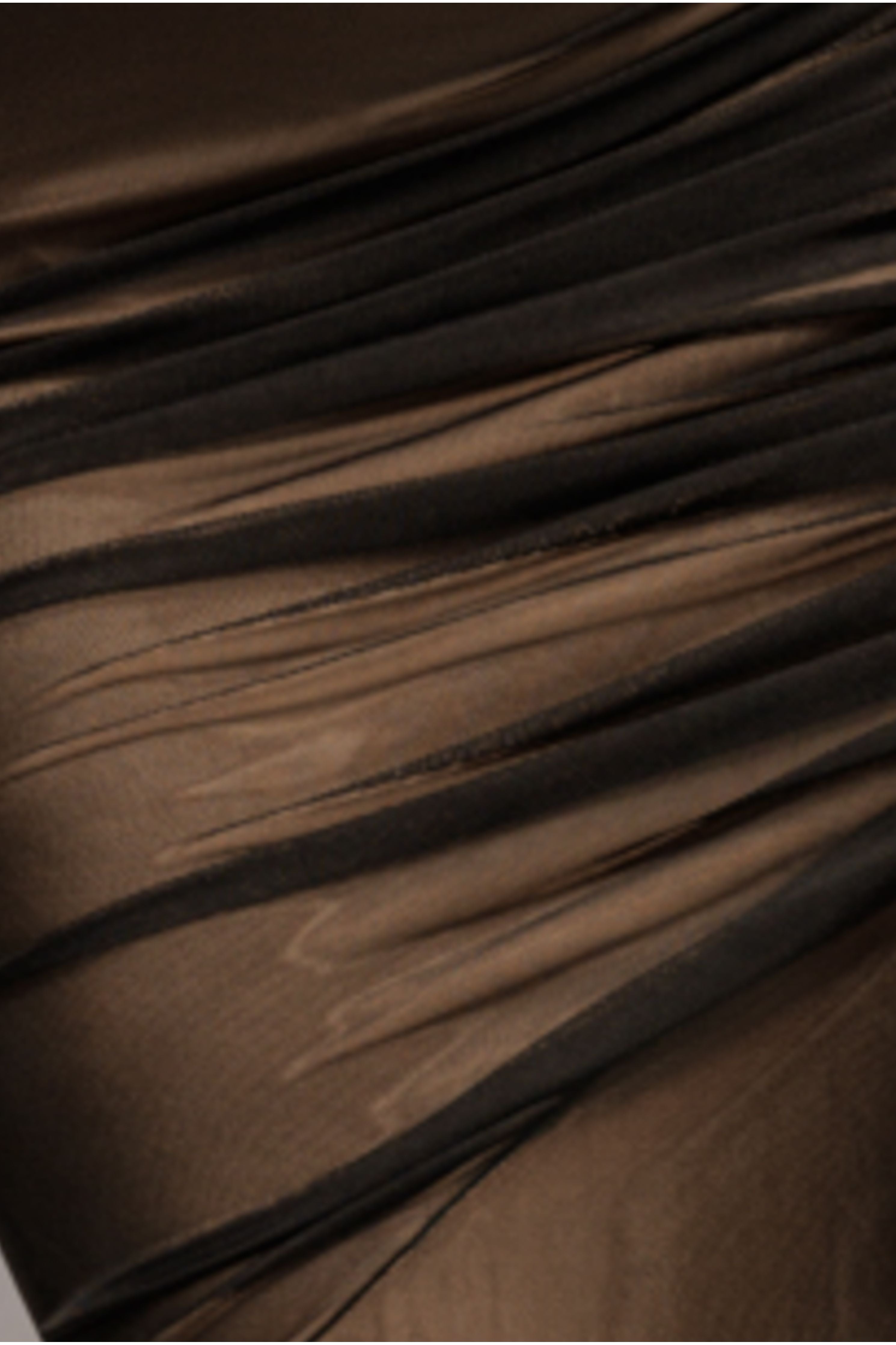 Mesh Gathered Mermaid Maxi Skirt - Black SK57