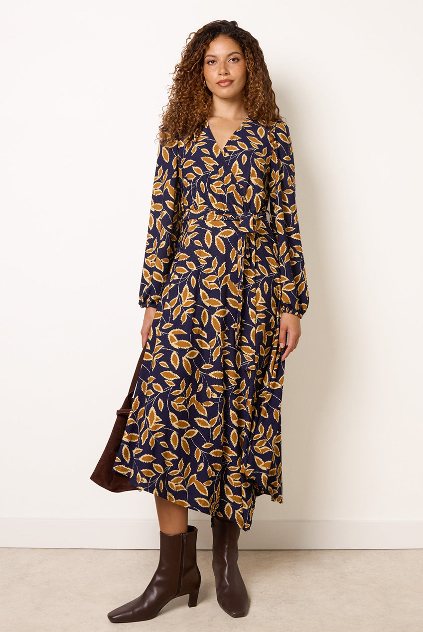 Asymmetric Wrap Midi Dress AW26007B008