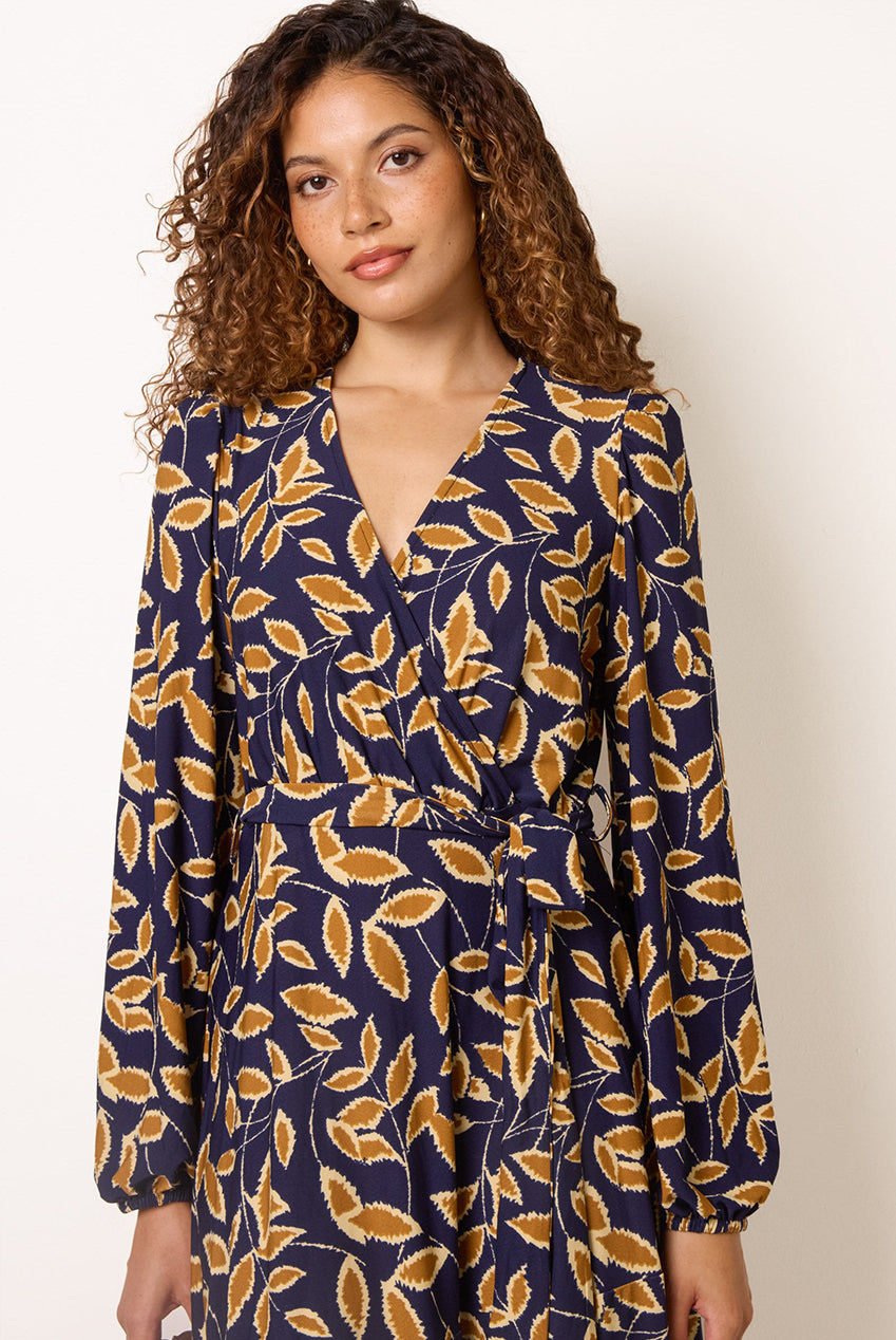 Asymmetric Wrap Midi Dress AW26007B008