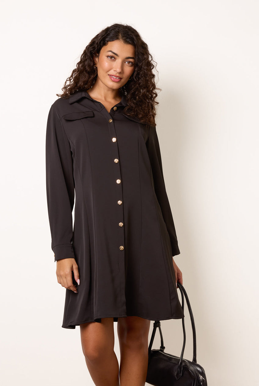 Crepe Fit & Flare Mini Dress AW26057B003