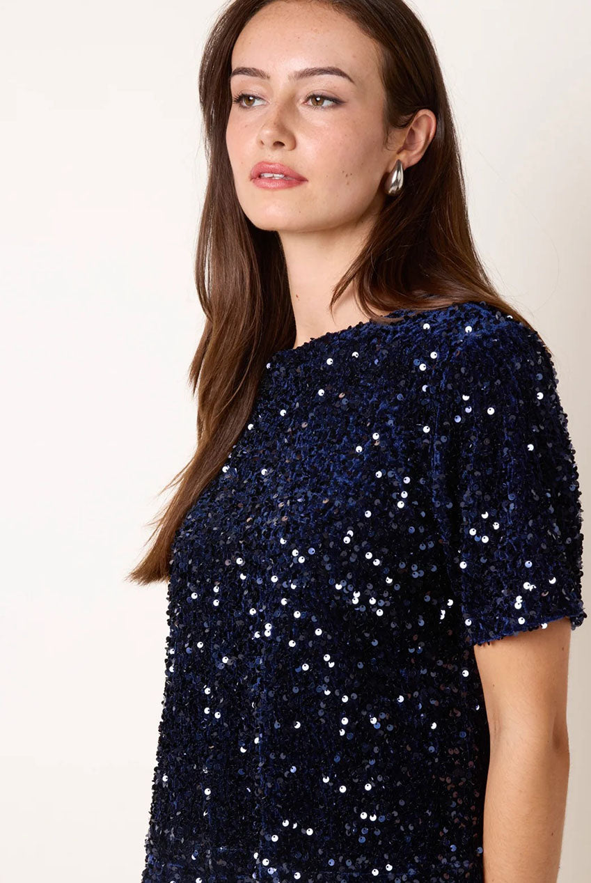 Velvet Sequin Tee AW26058B008