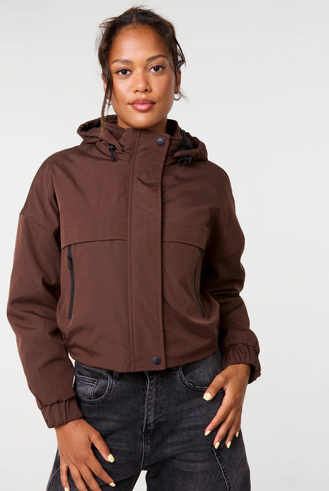 Hooded Padded Sports Jacket by Pink Vanilla