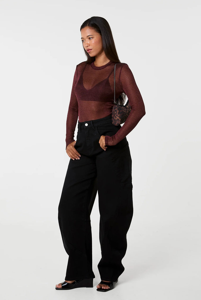 Sparkle Fine Knit Top AW26061P030