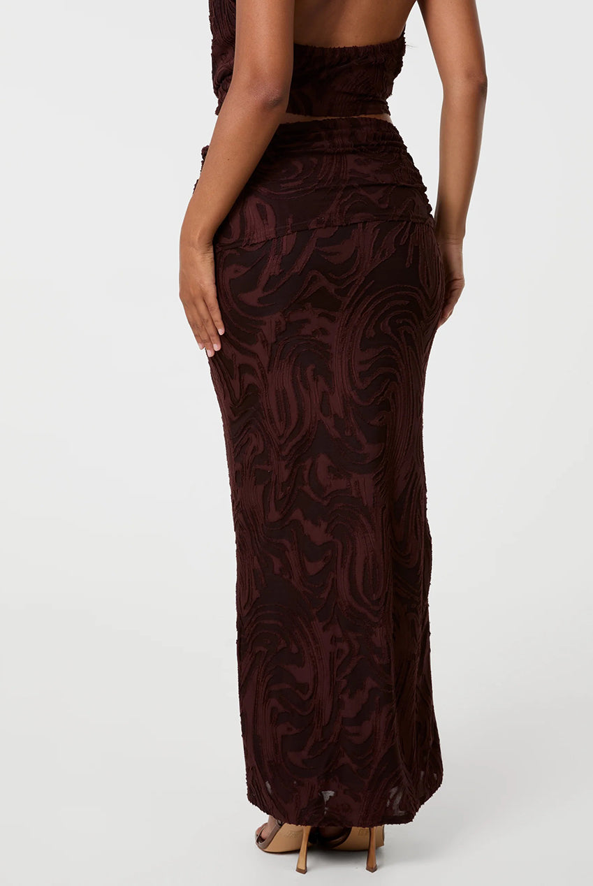 Jersey Jacquard Ruched Side Skirt AW26146P030