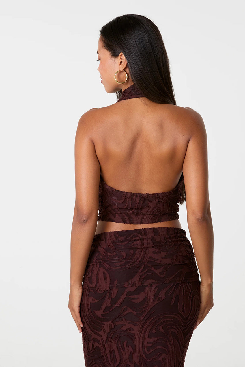 Jersey Jacquard Halter Top AW26147P030