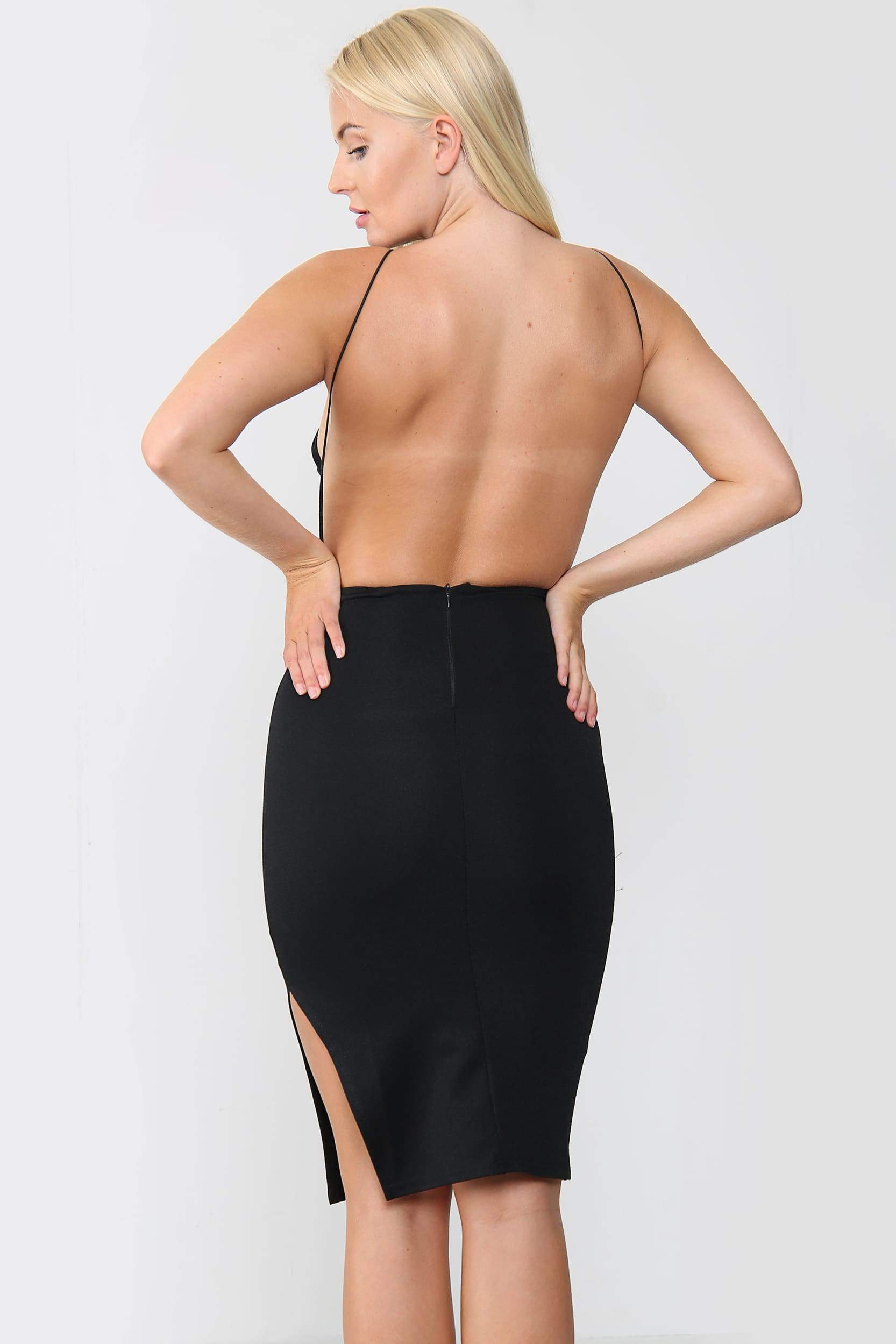 Strappy Halter Bodycon Dress AV65009-1