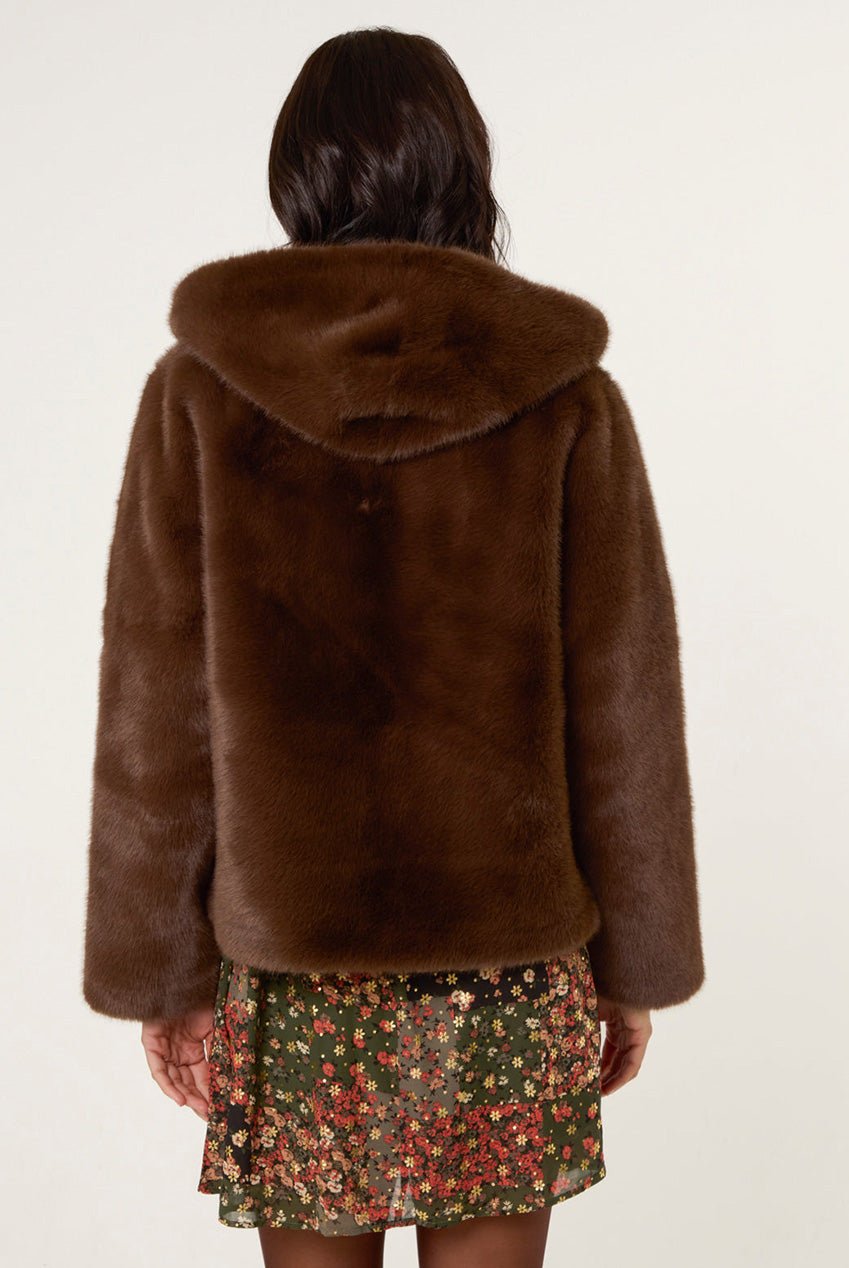 Faux Fur Hooded Jacket BV2513027