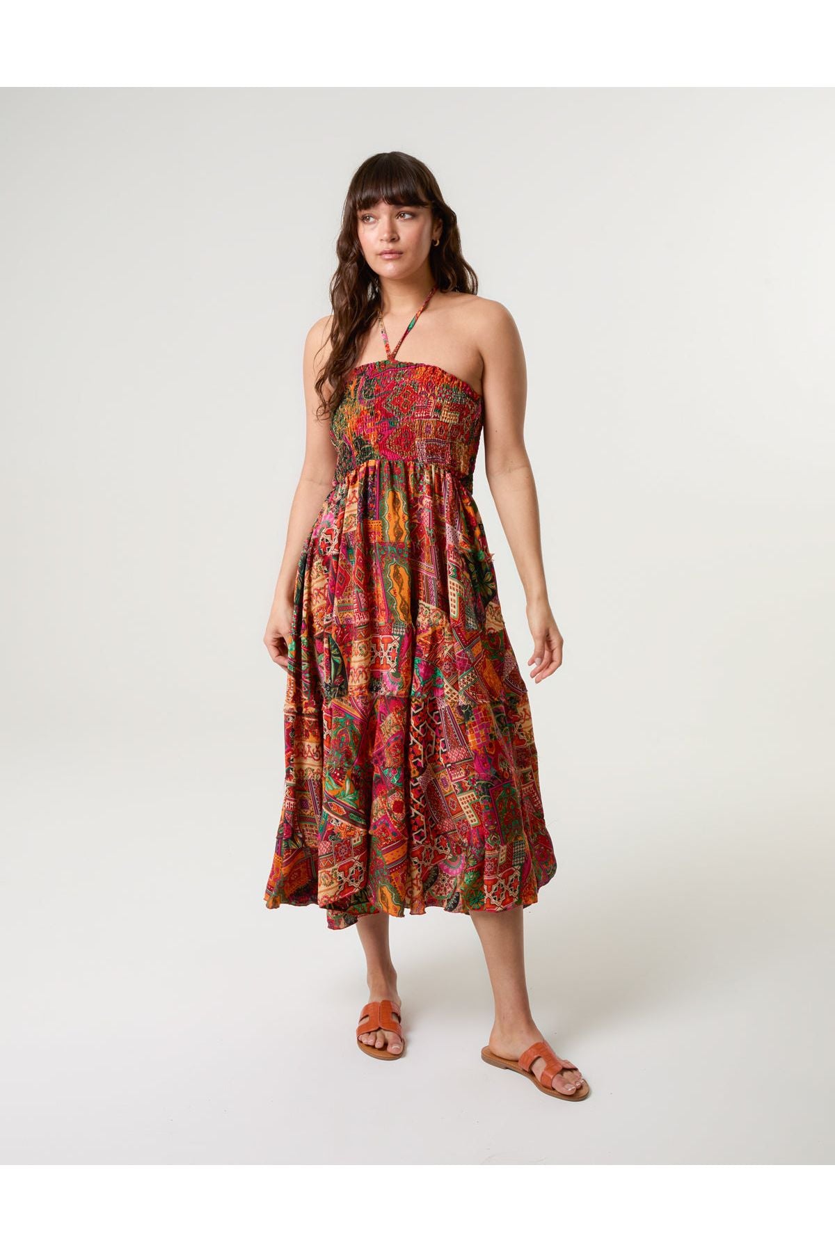 Tiered Halter Neck Dress BV257859011A
