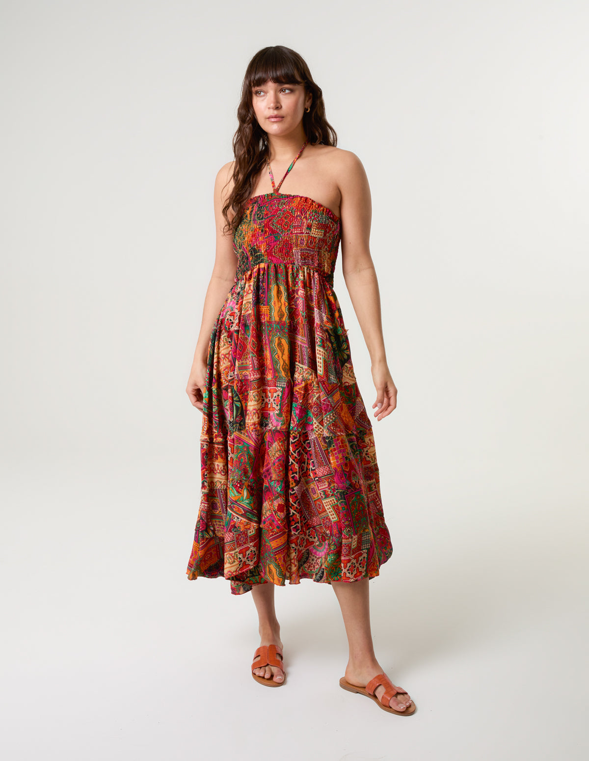 Tiered Halter Neck Dress BV257859011A