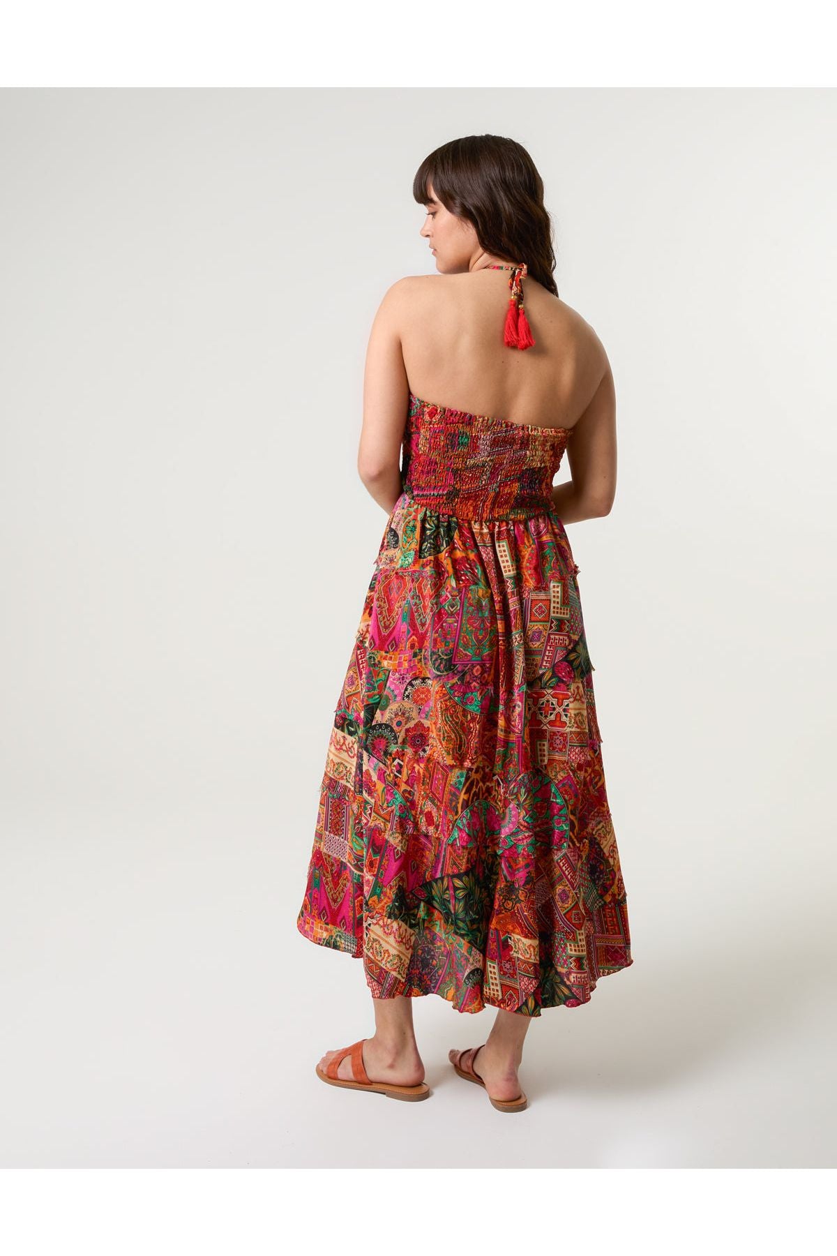 Tiered Halter Neck Dress BV257859011A