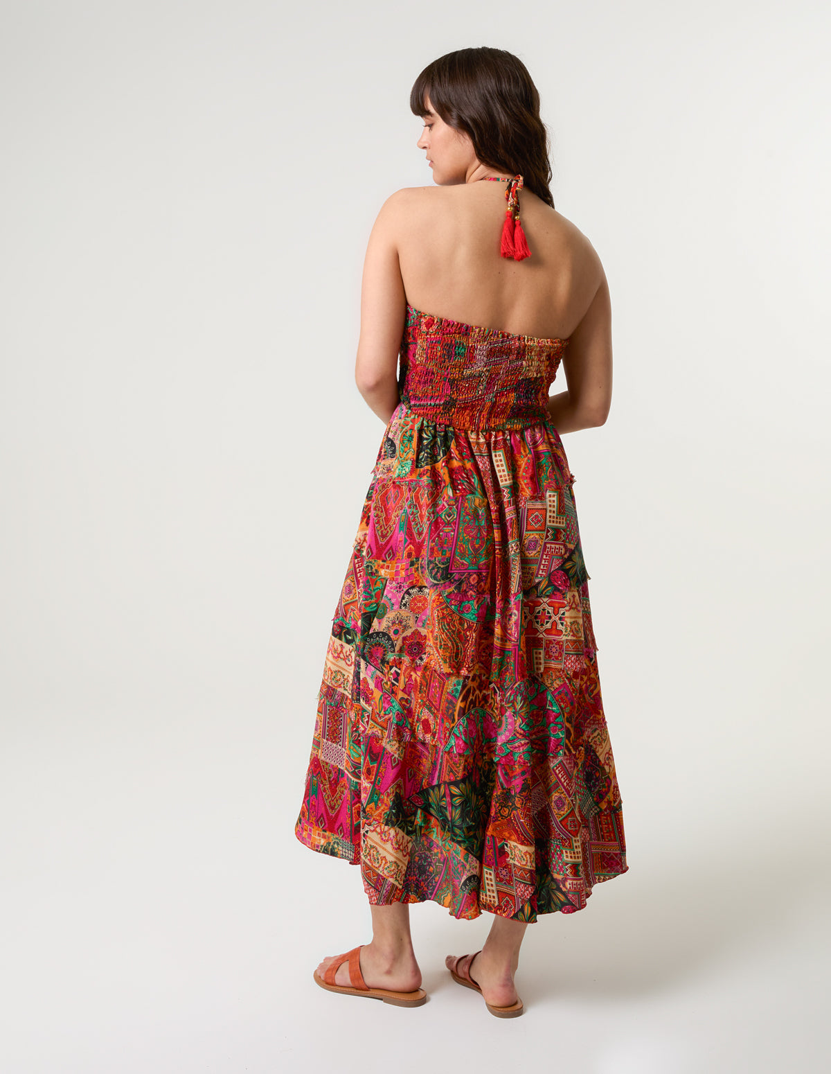 Tiered Halter Neck Dress BV257859011A