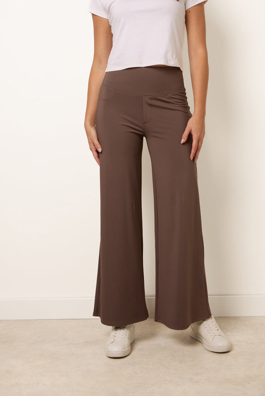Wide Leg Soft Touch Trousers With Stretch BV261204030