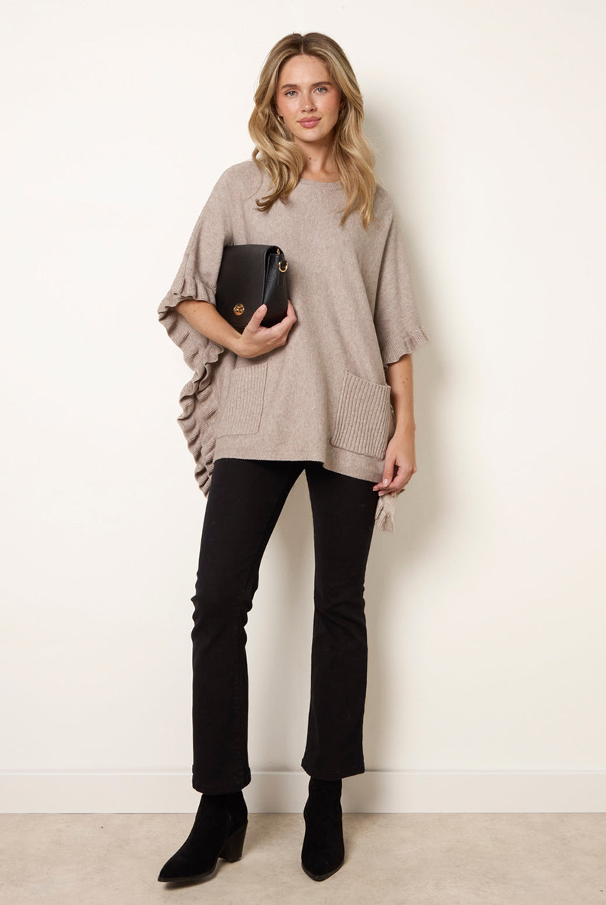 Frill Detail Pocket Cape BV261570309