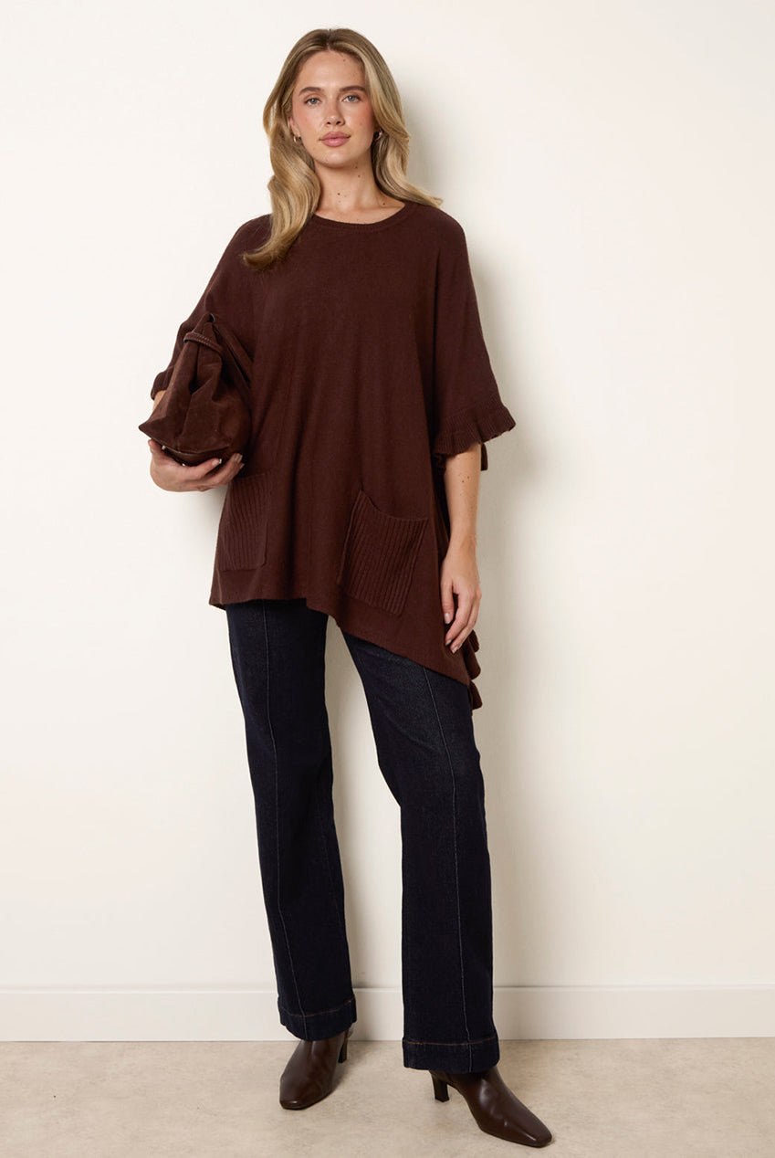 Frill Detail Pocket Cape BV261570444