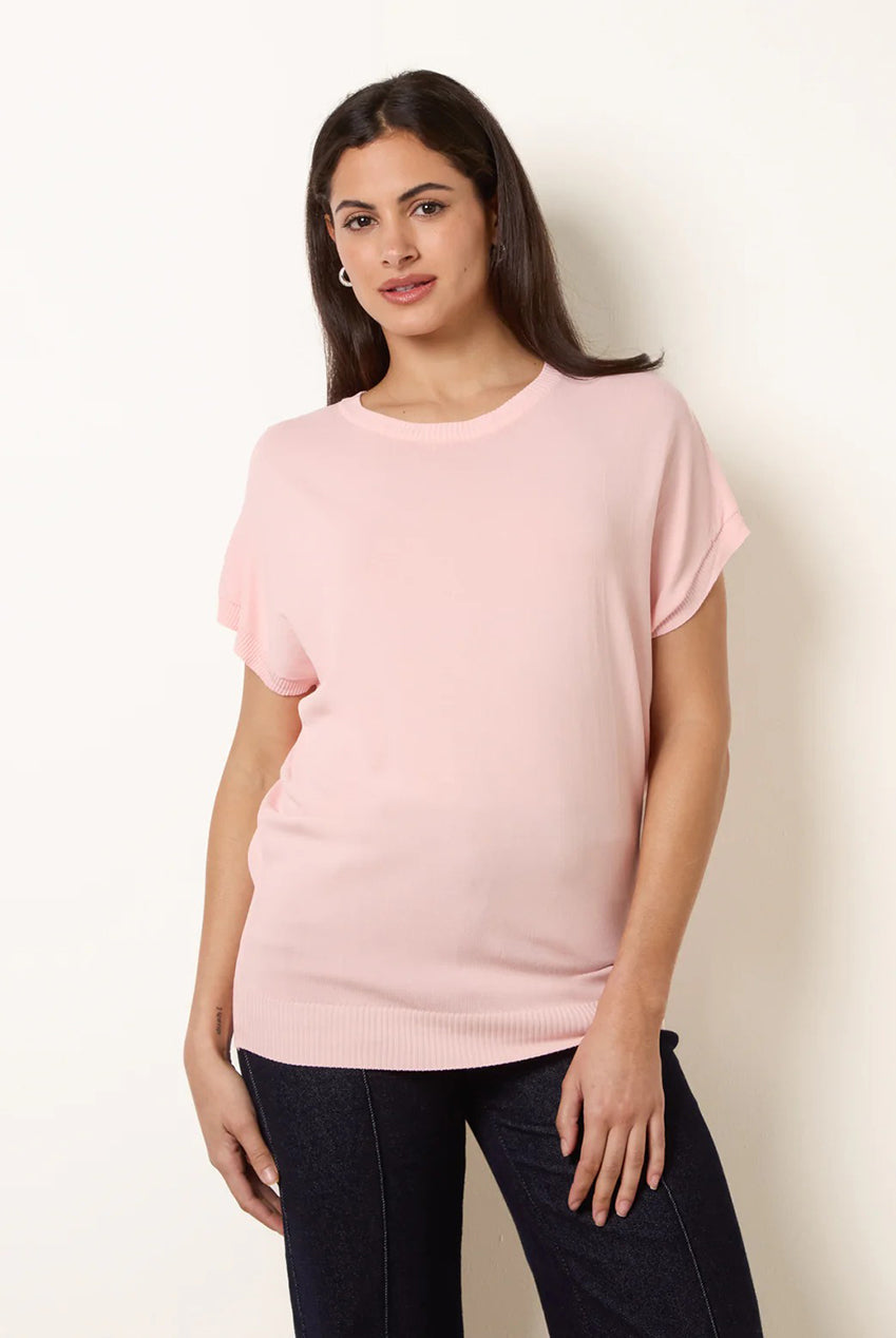 Short Sleeve Texture Knit Top BV3911020
