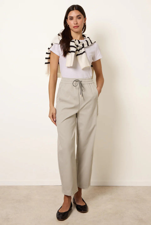 Elastic Waist Drawstring Trousers by Blue Vanilla