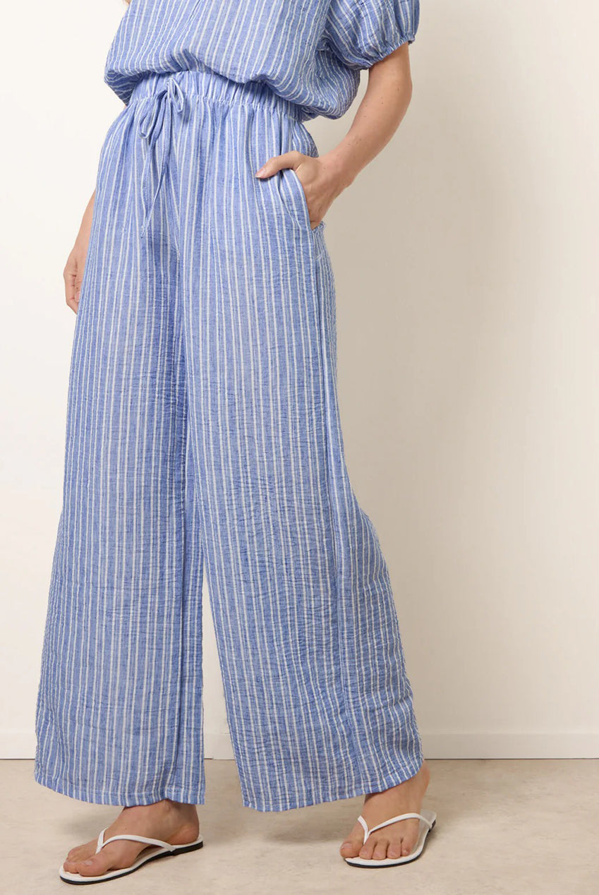 Tie Waist Stripe Wide Leg Trousers BV269242018